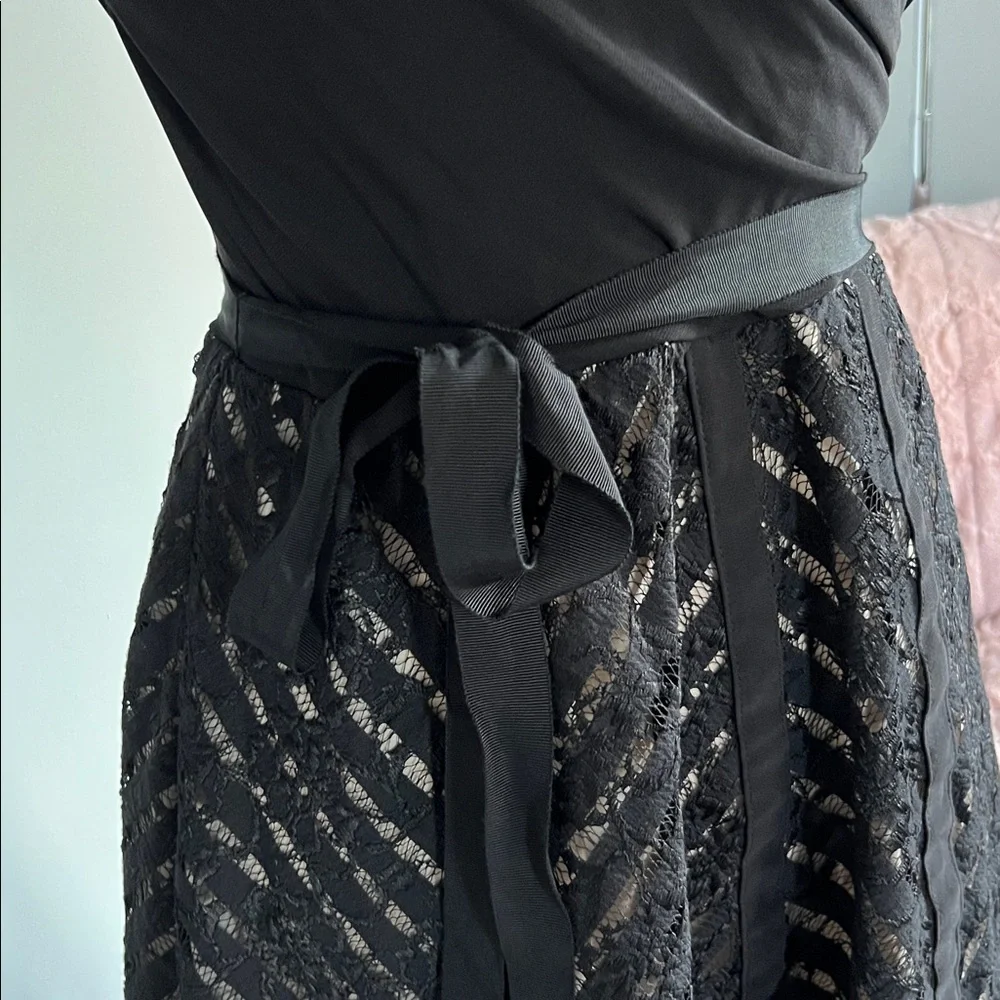 SL Fashions Black Lace Midi Dress - Picture 3 of 11